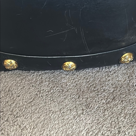 Salvatore Ferragamo Black Leather Tote Bag with Gold Accents - Picture 8 of 12